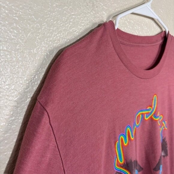 Modest Mouse T Shirt Medium 2018 Tour Concert Rainbow Vision Mauve Red - Picture 2 of 3